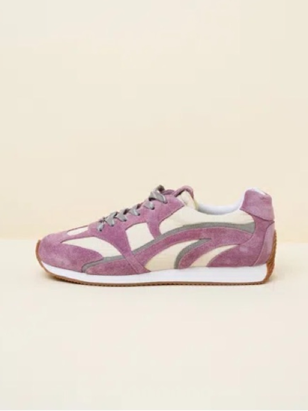 Charlotte Stone Hazel Sneakers Fog Purple Cream Suede NIB Size 8